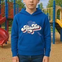 State Of Alaska Retro Logo Kids Hoodie thumb 2