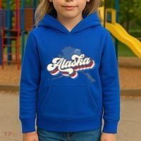 State Of Alaska Retro Logo Kids Hoodie thumb 3
