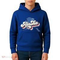 State Of Alaska Retro Logo Kids Hoodie thumb 4