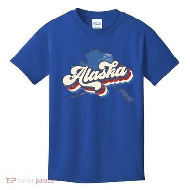 State Of Alaska Retro Logo Kids T-Shirt