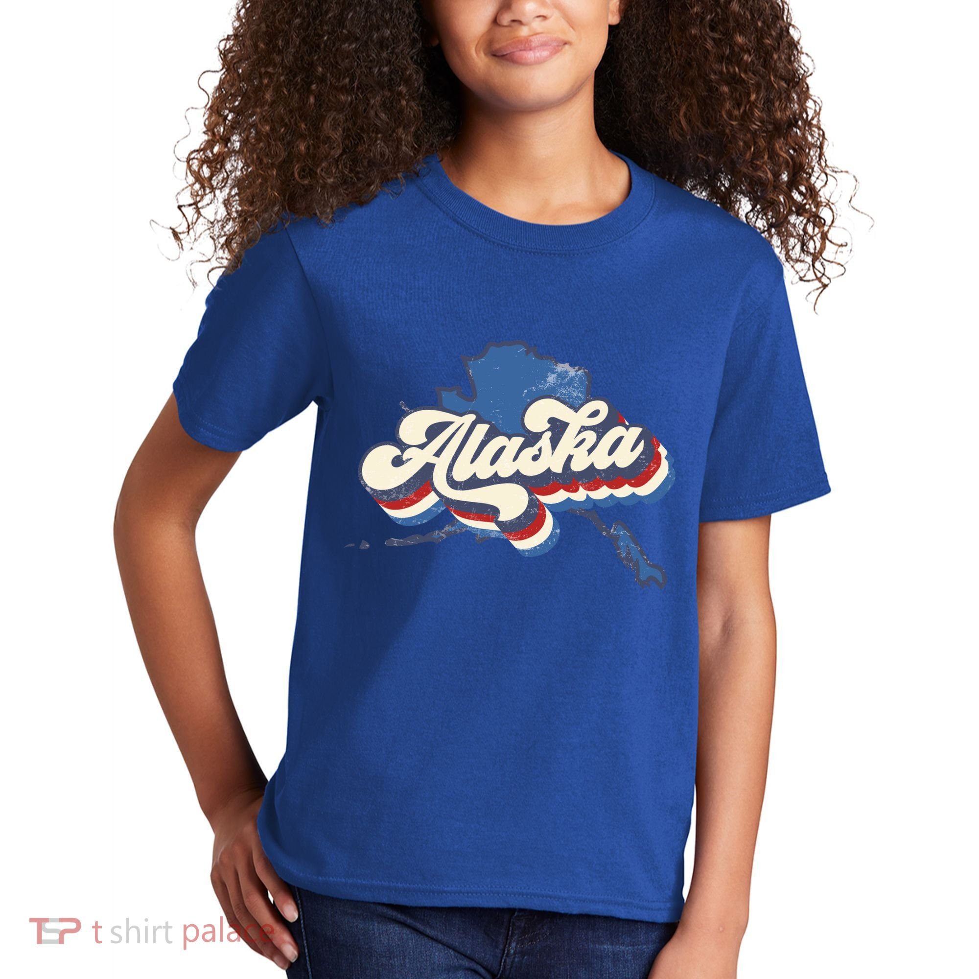 State Of Alaska Retro Logo Kids T-Shirt
