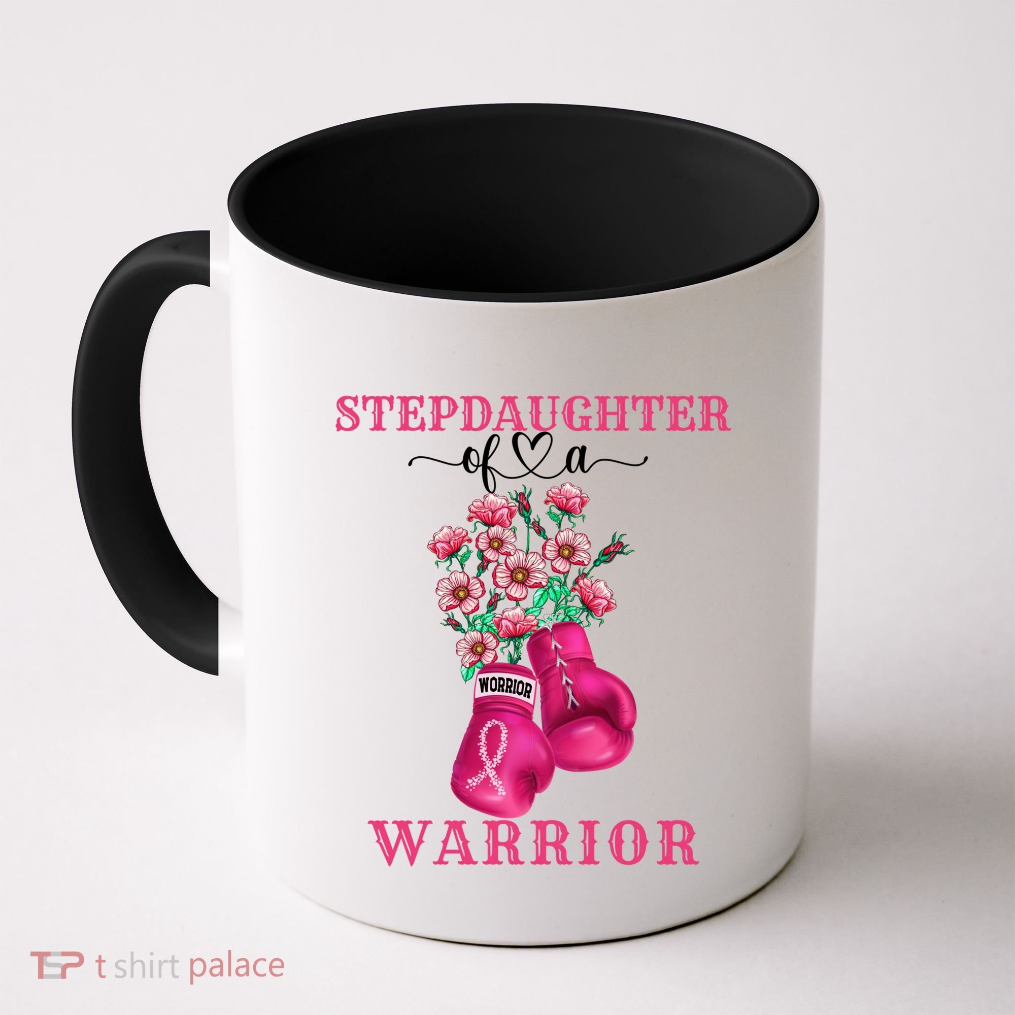 Stepdaughter Of A Warrior Breast Cancer Awareness Support Gift Coffee Mug