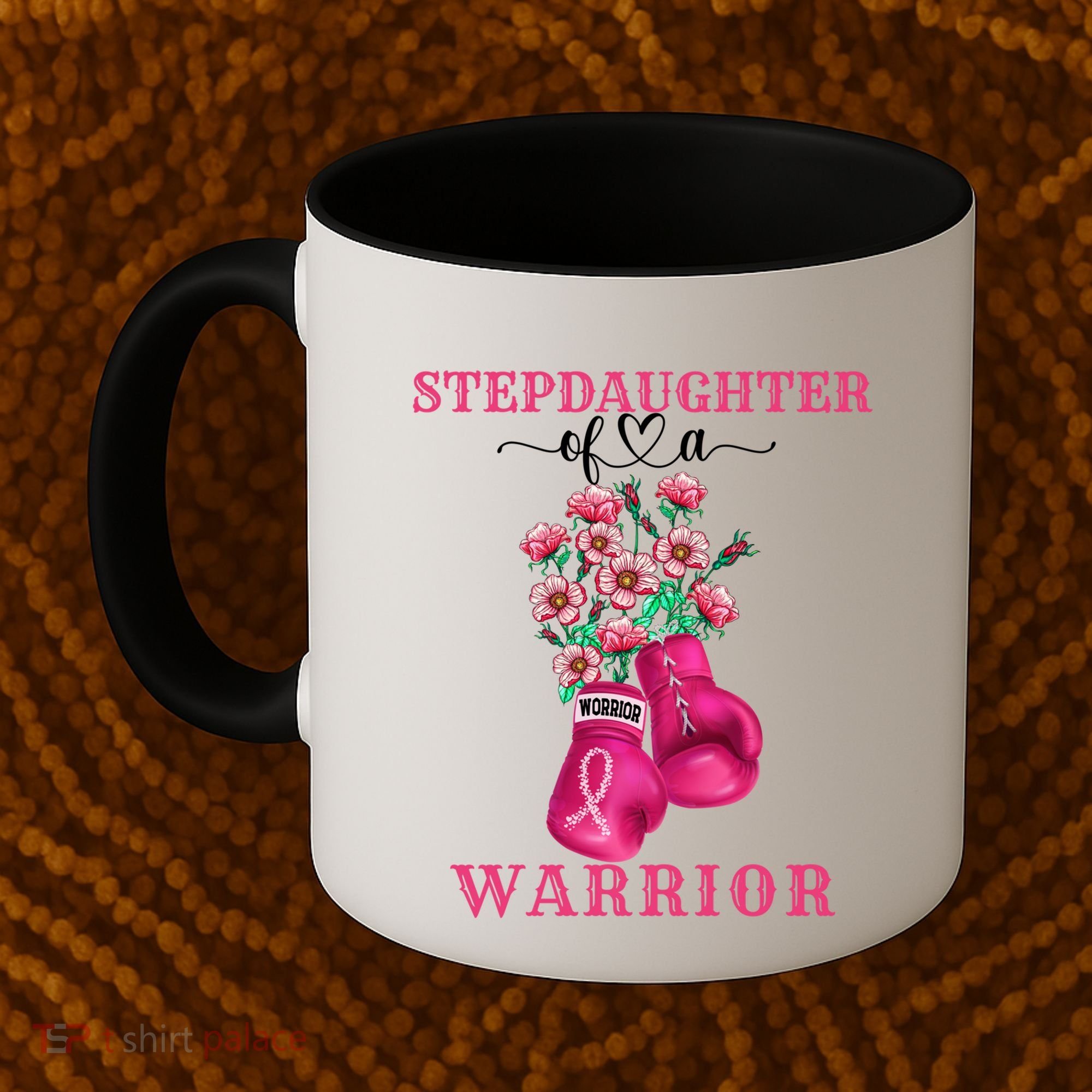 Stepdaughter Of A Warrior Breast Cancer Awareness Support Gift Coffee Mug