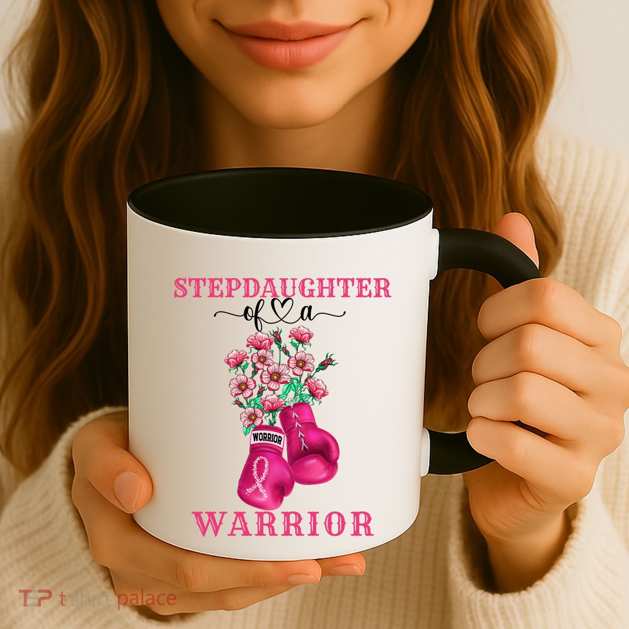 Stepdaughter Of A Warrior Breast Cancer Awareness Support Gift Coffee Mug