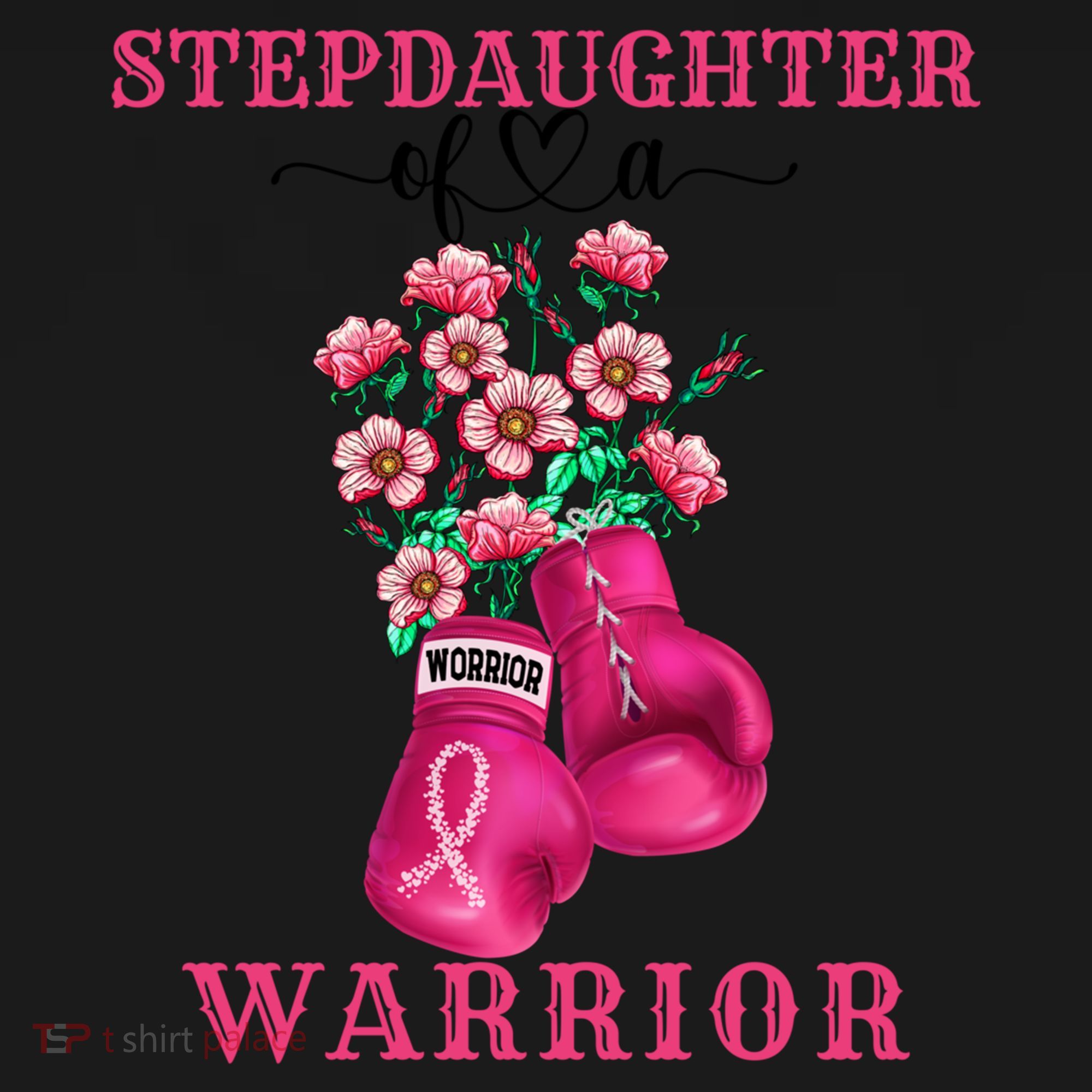 Stepdaughter Of A Warrior Breast Cancer Awareness Support Gift Women's Hoodie