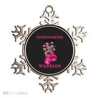 Stepdaughter Of A Warrior Breast Cancer Awareness Support Gift Ornament thumb 0