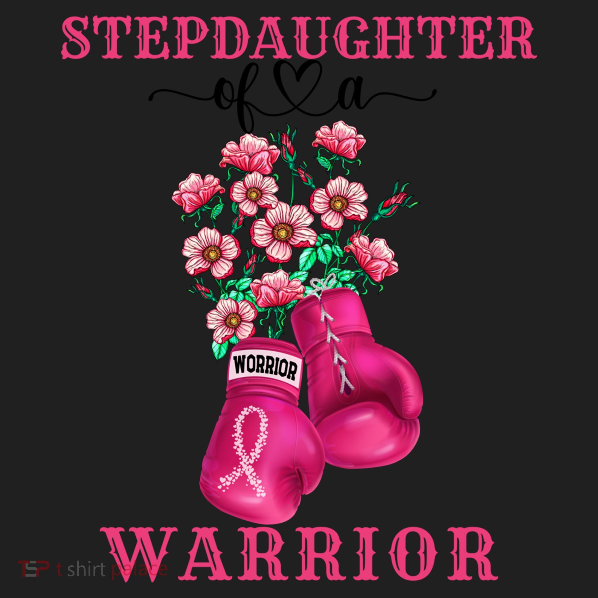 Stepdaughter Of A Warrior Breast Cancer Awareness Support Gift Hat