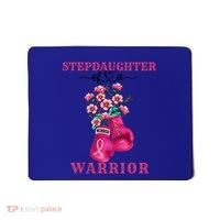 Stepdaughter Of A Warrior Breast Cancer Awareness Support Gift Mousepad thumb 0