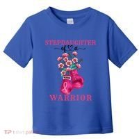 Stepdaughter Of A Warrior Breast Cancer Awareness Support Gift Toddler T-Shirt thumb 0