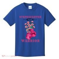 Stepdaughter Of A Warrior Breast Cancer Awareness Support Gift Kids T-Shirt thumb 0