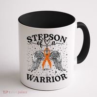Stepson Of A Warrior Leukemia Cancer Awareness Support Squad Gift Coffee Mug thumb 1