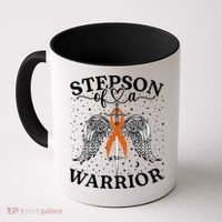 Stepson Of A Warrior Leukemia Cancer Awareness Support Squad Gift Coffee Mug thumb 0