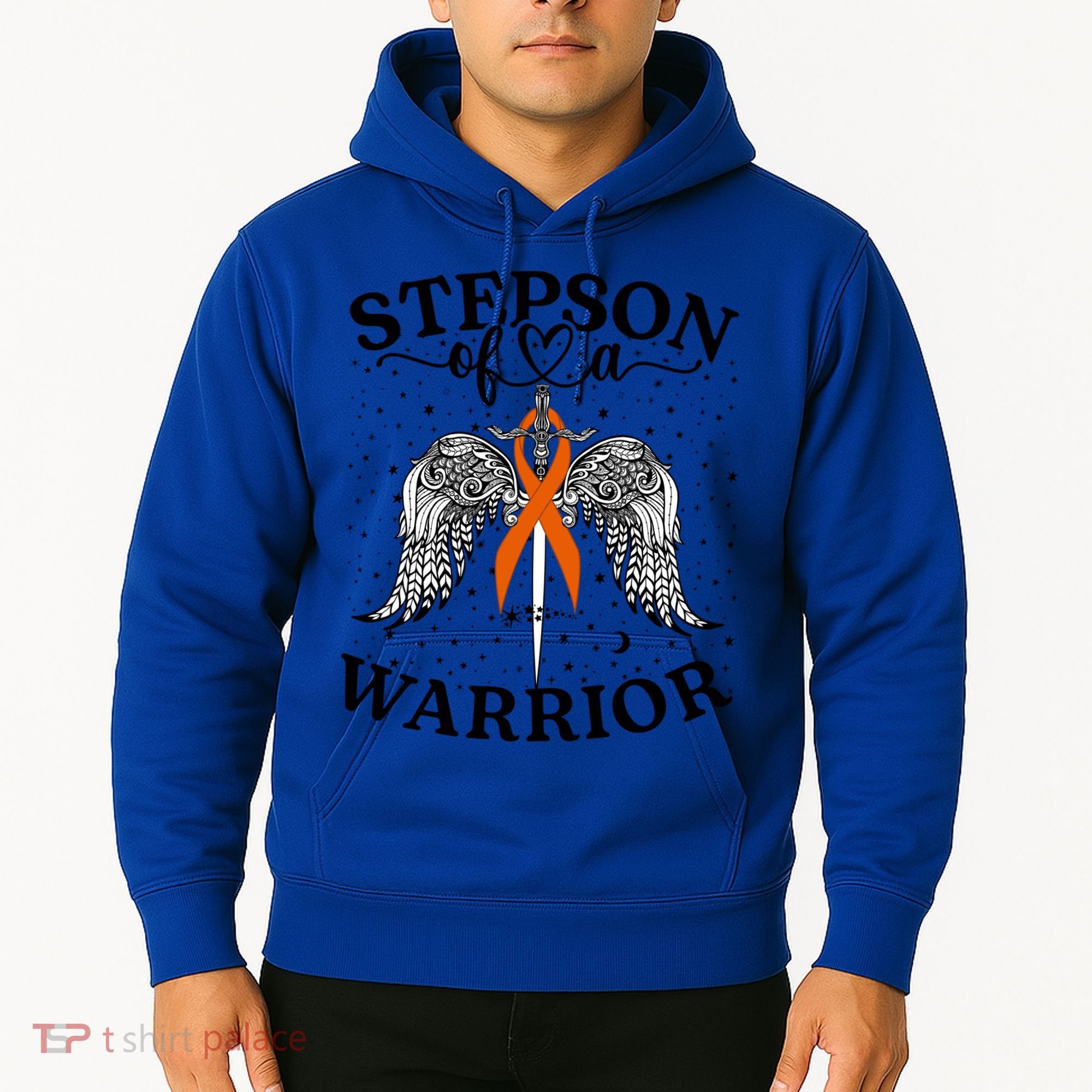 Stepson Of A Warrior Leukemia Cancer Awareness Support Squad Gift Hoodie