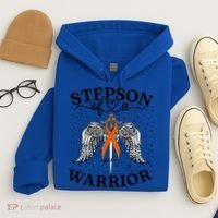 Stepson Of A Warrior Leukemia Cancer Awareness Support Squad Gift Hoodie thumb 4