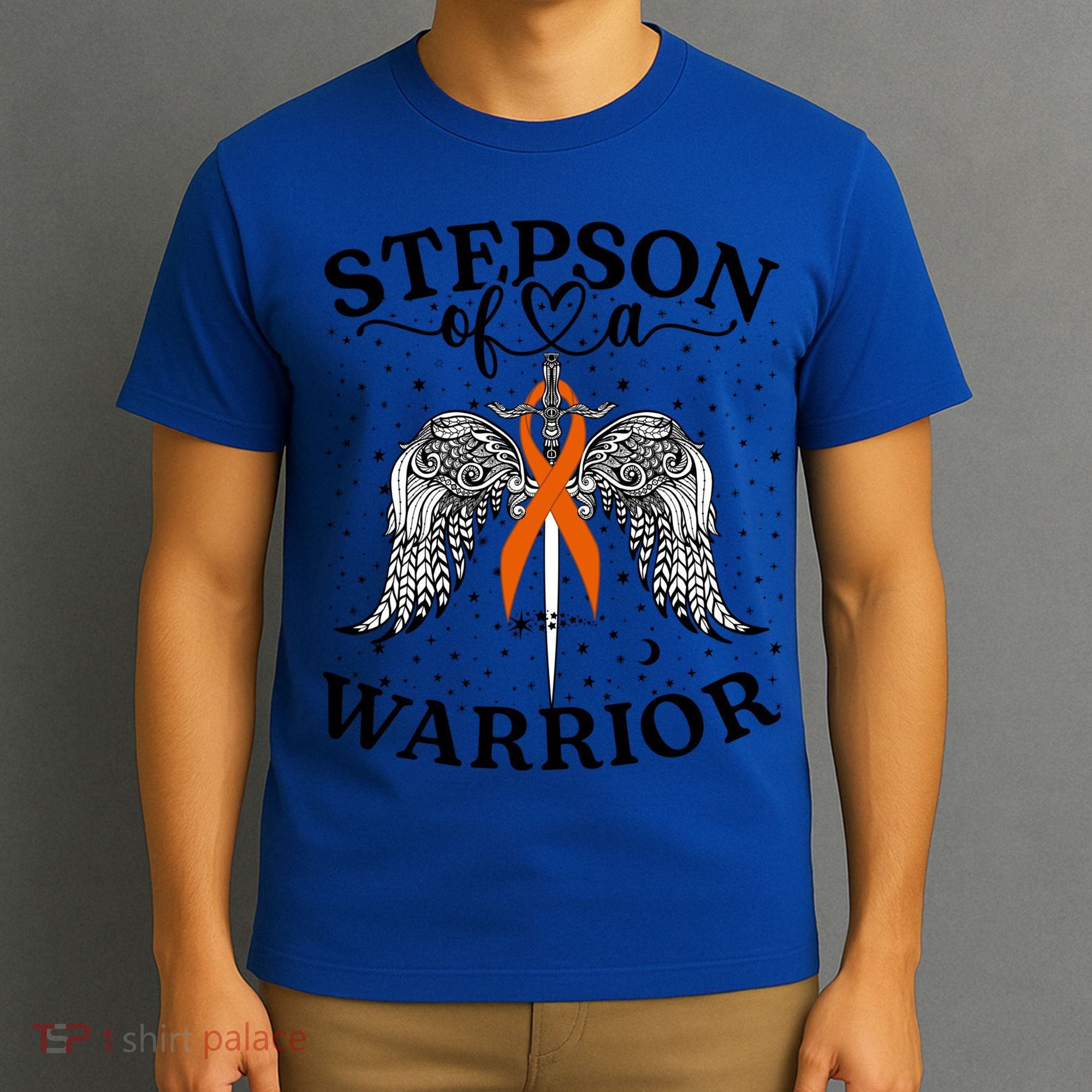 Stepson Of A Warrior Leukemia Cancer Awareness Support Squad Gift T-Shirt