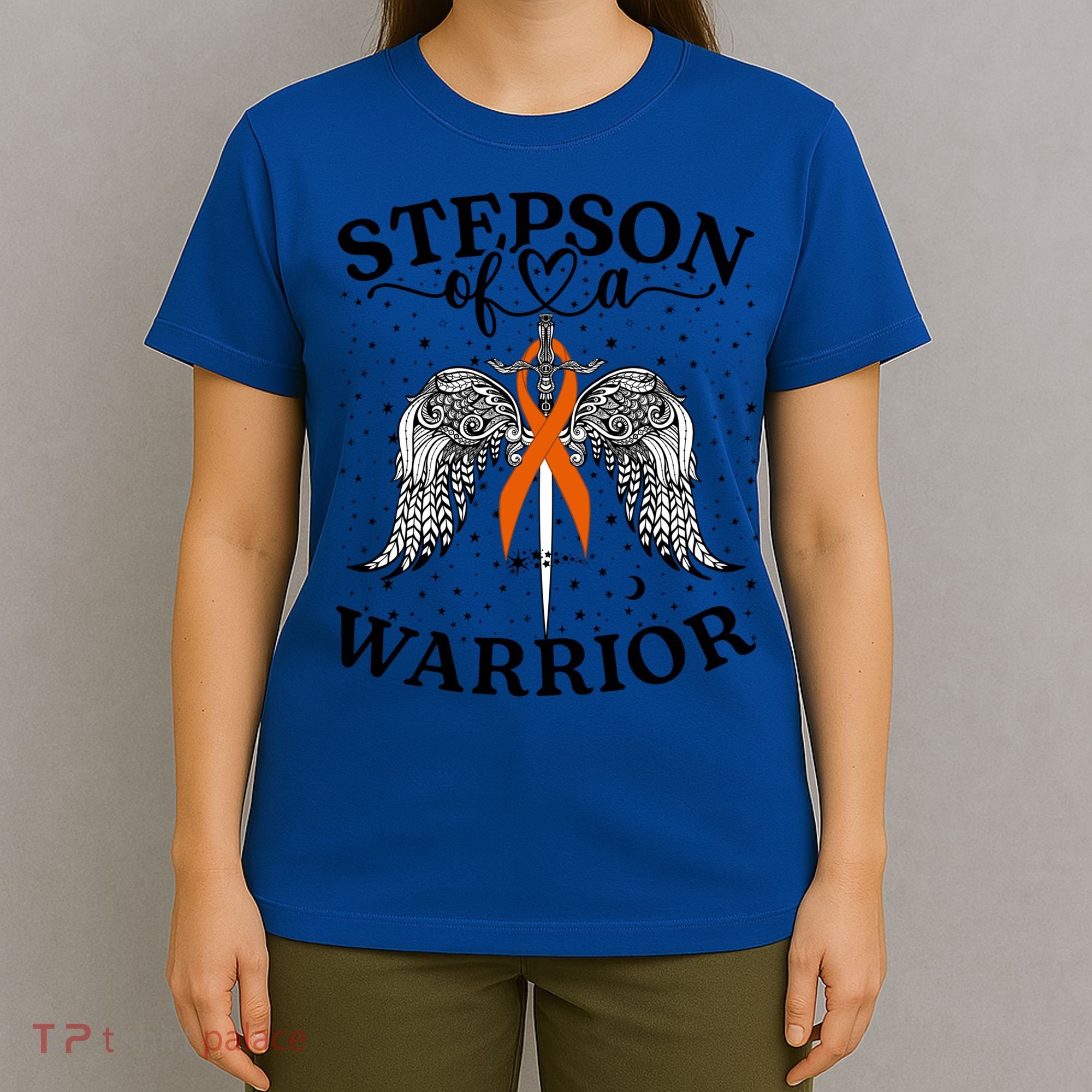 Stepson Of A Warrior Leukemia Cancer Awareness Support Squad Gift T-Shirt