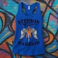 Stepson Of A Warrior Leukemia Cancer Awareness Support Squad Gift Women's Tank Top thumb 3