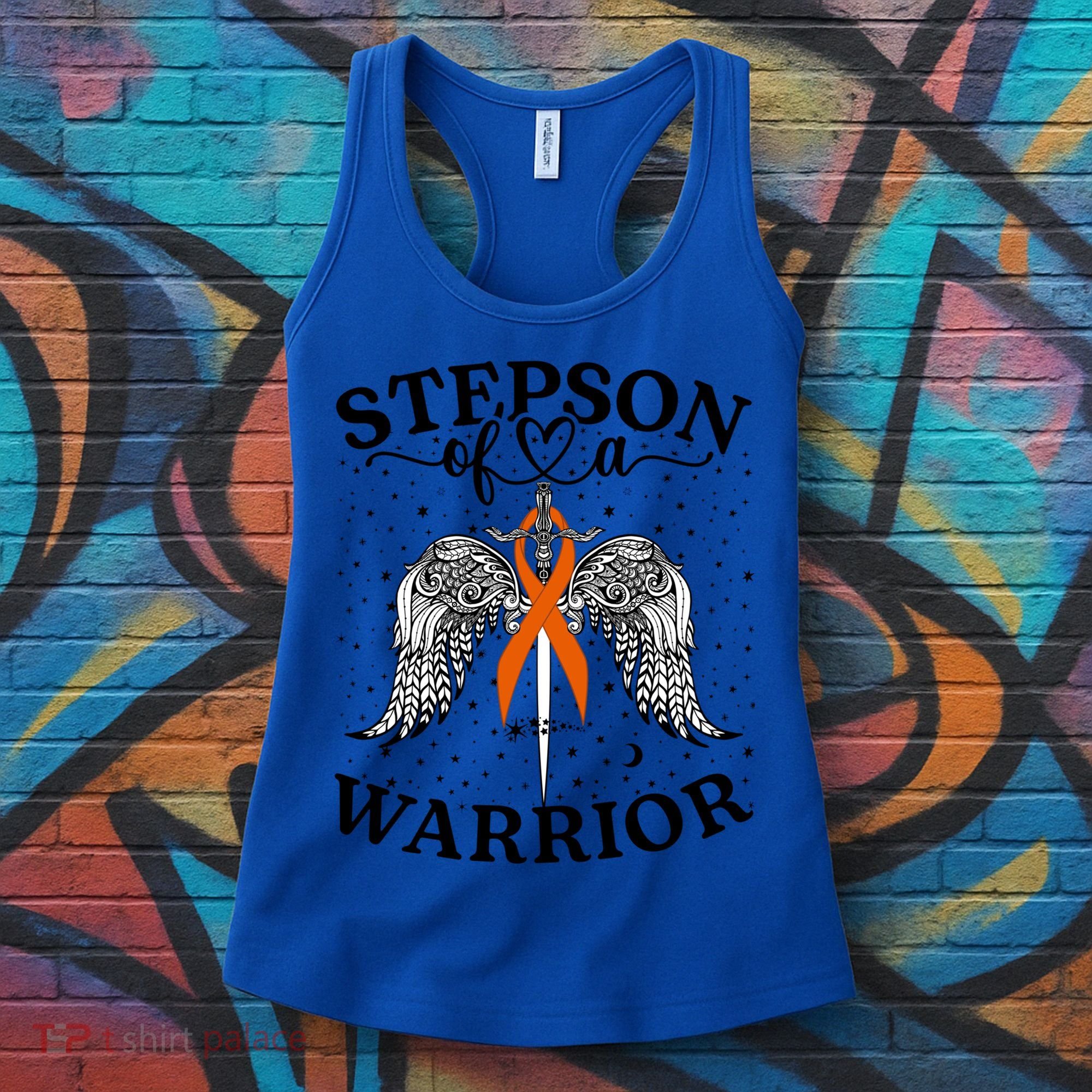 Stepson Of A Warrior Leukemia Cancer Awareness Support Squad Gift Women's Tank Top