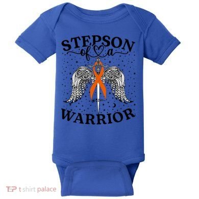 Stepson Of A Warrior Leukemia Cancer Awareness Support Squad Gift Baby Bodysuit