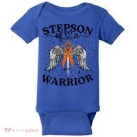 Stepson Of A Warrior Leukemia Cancer Awareness Support Squad Gift Baby Bodysuit thumb 0