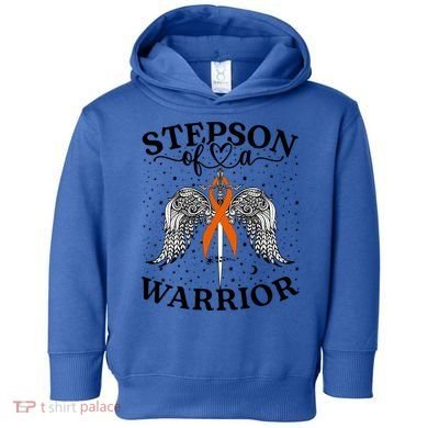 Stepson Of A Warrior Leukemia Cancer Awareness Support Squad Gift Toddler Hoodie