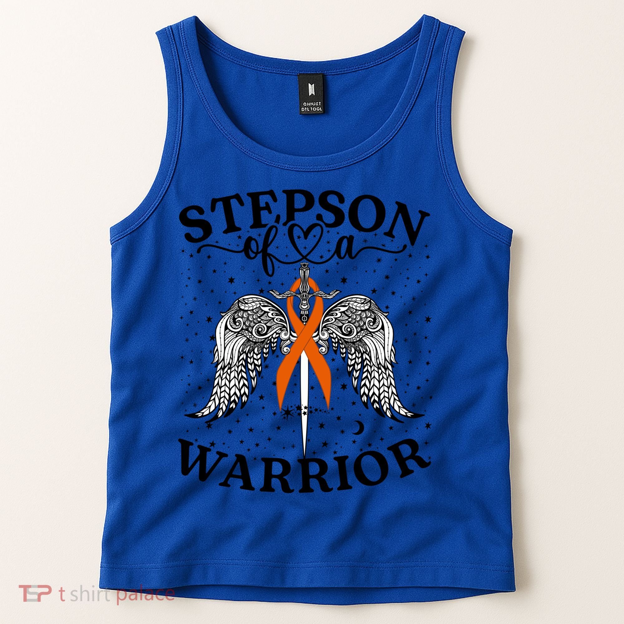 Stepson Of A Warrior Leukemia Cancer Awareness Support Squad Gift Tank Top