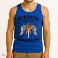 Stepson Of A Warrior Leukemia Cancer Awareness Support Squad Gift Tank Top thumb 3