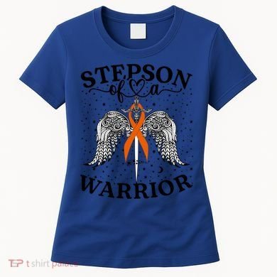 Stepson Of A Warrior Leukemia Cancer Awareness Support Squad Gift Women's T-Shirt