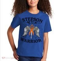 Stepson Of A Warrior Leukemia Cancer Awareness Support Squad Gift Kids T-Shirt thumb 2