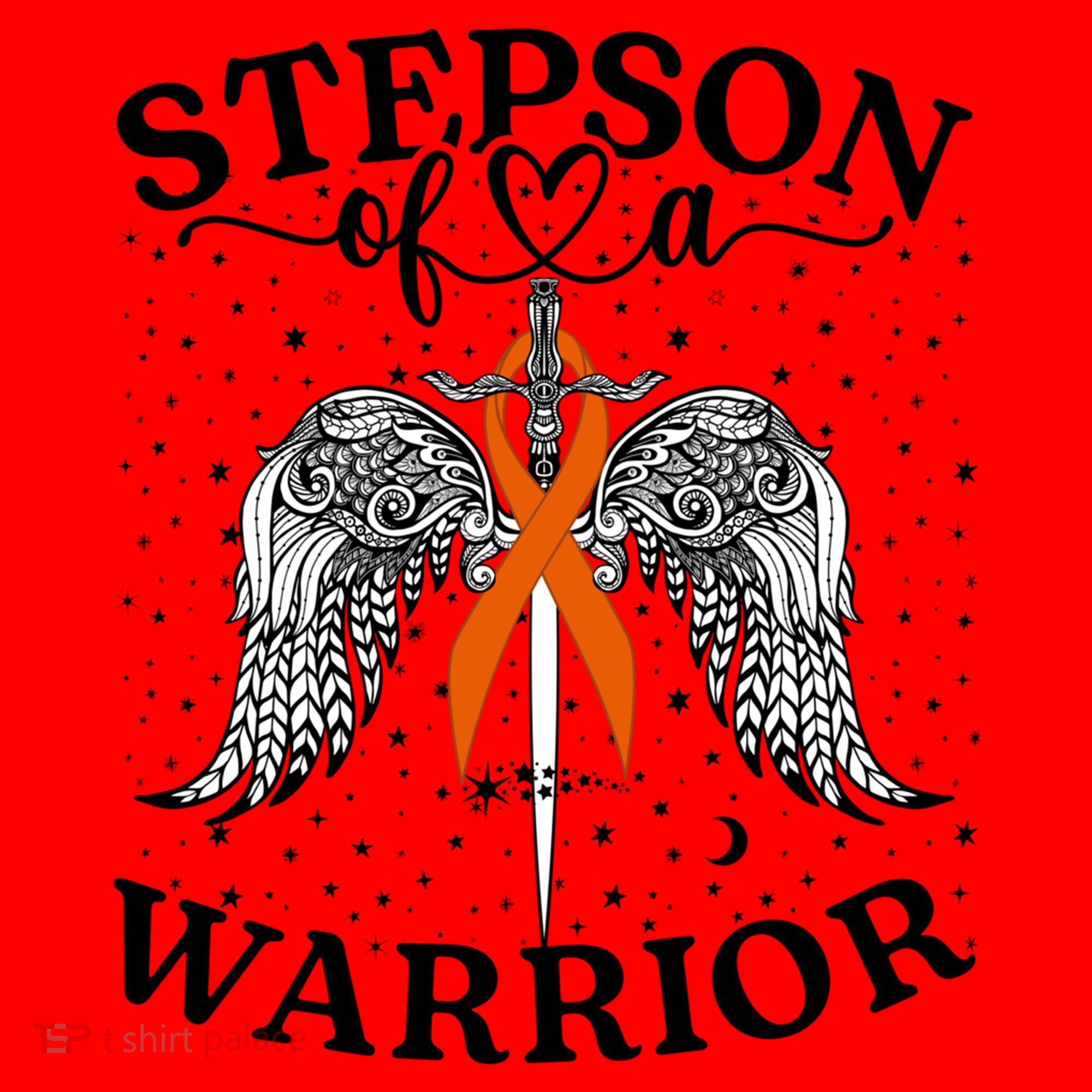 Stepson Of A Warrior Leukemia Cancer Awareness Support Squad Gift Santa Hat