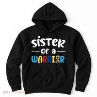 Sister Of A Warrior Autism Awareness Hoodie thumb 0