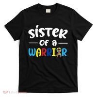 Sister Of A Warrior Autism Awareness T-Shirt thumb 0