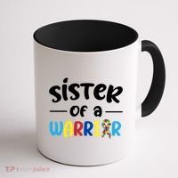 Sister Of A Warrior Autism Awareness Coffee Mug thumb 1