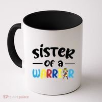 Sister Of A Warrior Autism Awareness Coffee Mug thumb 0