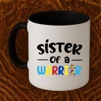 Sister Of A Warrior Autism Awareness Coffee Mug thumb 2