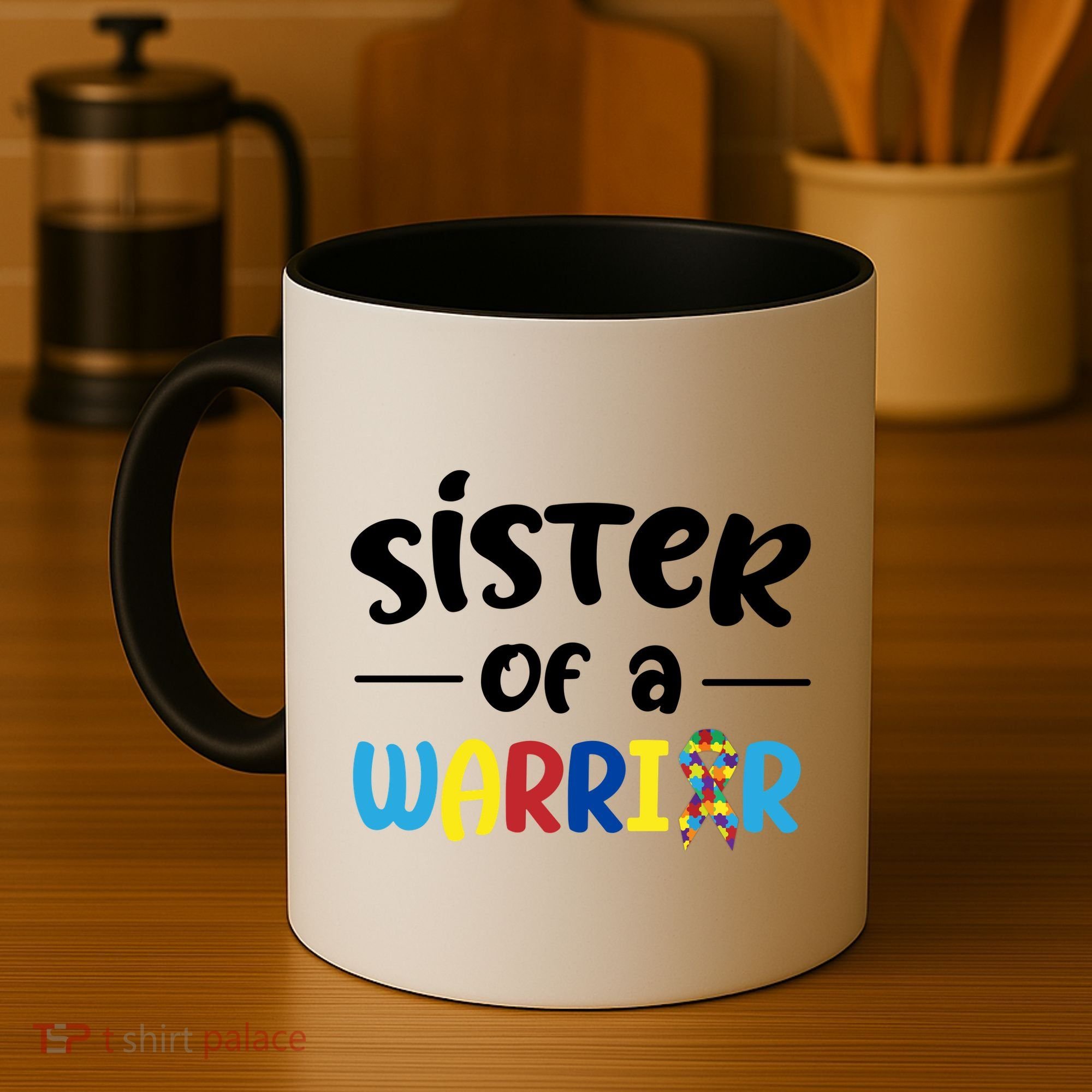 Sister Of A Warrior Autism Awareness Coffee Mug