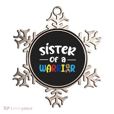 Sister Of A Warrior Autism Awareness Ornament
