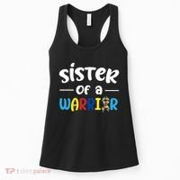 Sister Of A Warrior Autism Awareness Women's Tank Top thumb 0