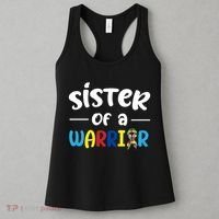 Sister Of A Warrior Autism Awareness Women's Tank Top thumb 3