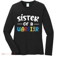 Sister Of A Warrior Autism Awareness Women's Long Sleeve Shirt thumb 0