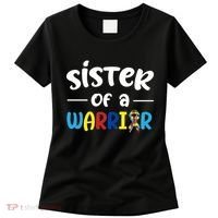 Sister Of A Warrior Autism Awareness Women's T-Shirt thumb 0
