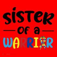 Sister Of A Warrior Autism Awareness Santa Hat thumb 1