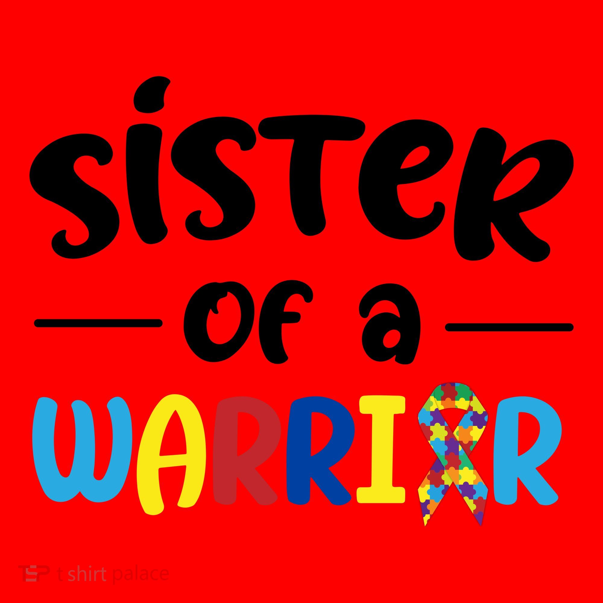 Sister Of A Warrior Autism Awareness Santa Hat