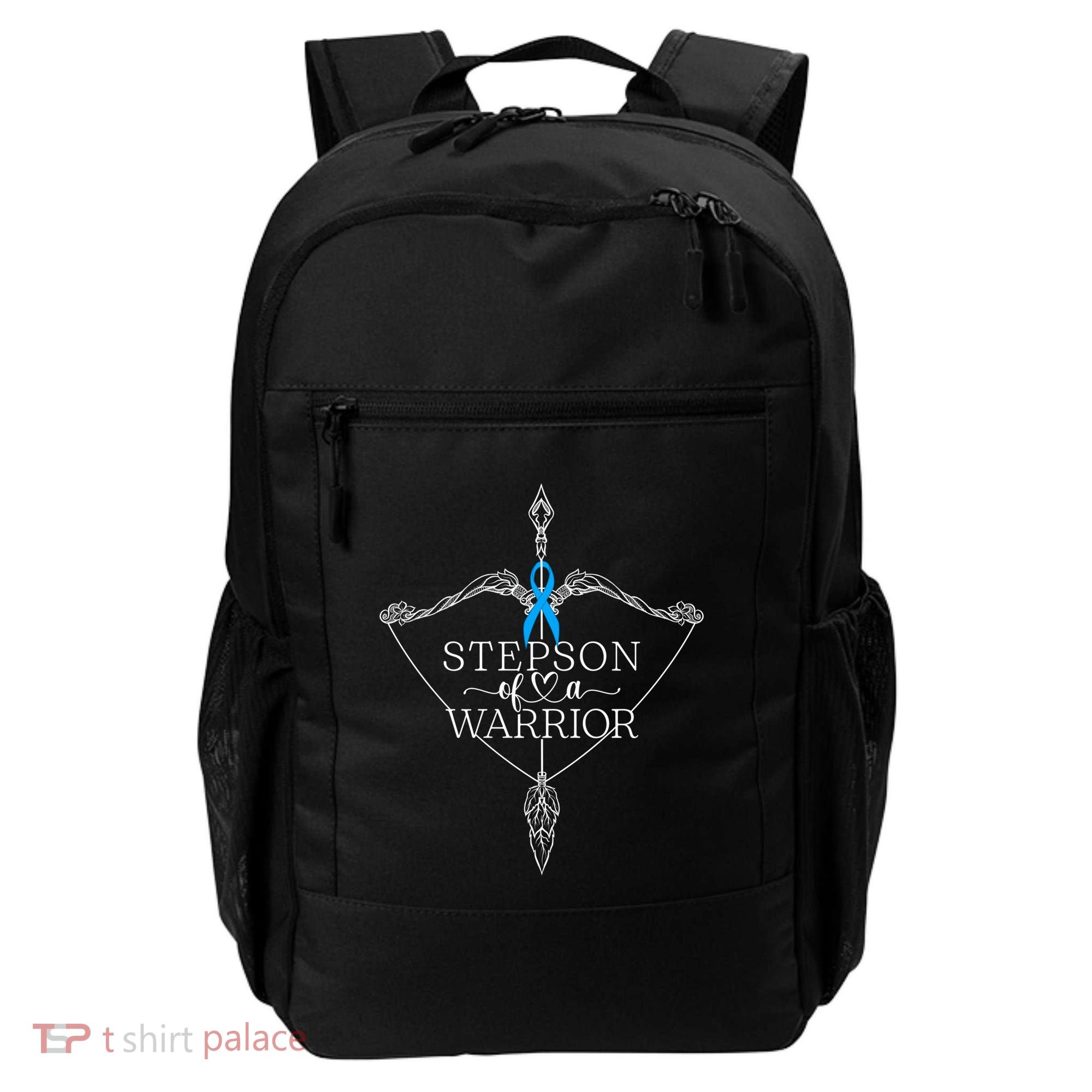 Stepson Of A Warrior Prostate Cancer Awareness Support Squad Gift Backpack