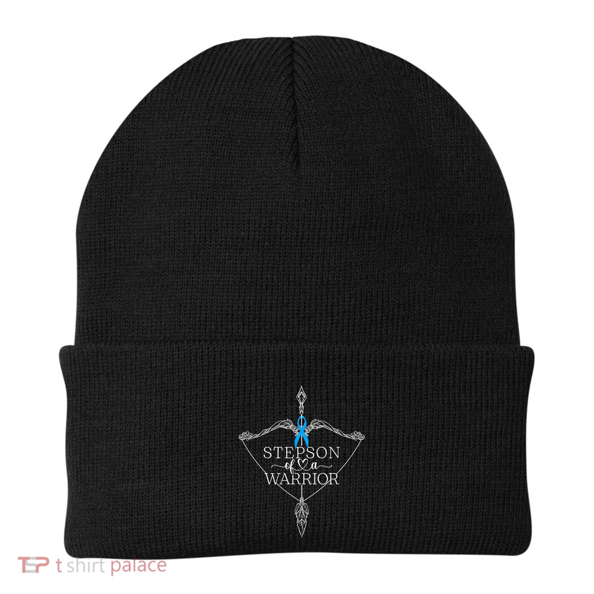 Stepson Of A Warrior Prostate Cancer Awareness Support Squad Gift Beanie