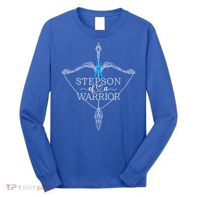 Stepson Of A Warrior Prostate Cancer Awareness Support Squad Gift Long Sleeve Shirt