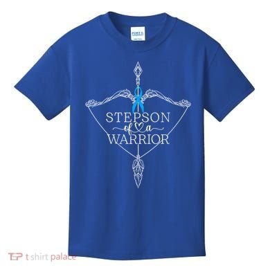Stepson Of A Warrior Prostate Cancer Awareness Support Squad Gift Kids T-Shirt