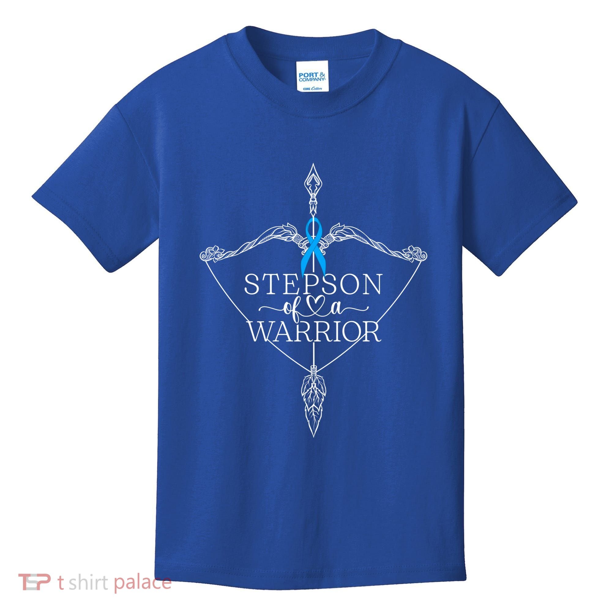 Stepson Of A Warrior Prostate Cancer Awareness Support Squad Gift Kids T-Shirt