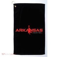 State Of Arkansas Basketball Fan Souvenir Dunking Silhouette Golf Towel thumb 0