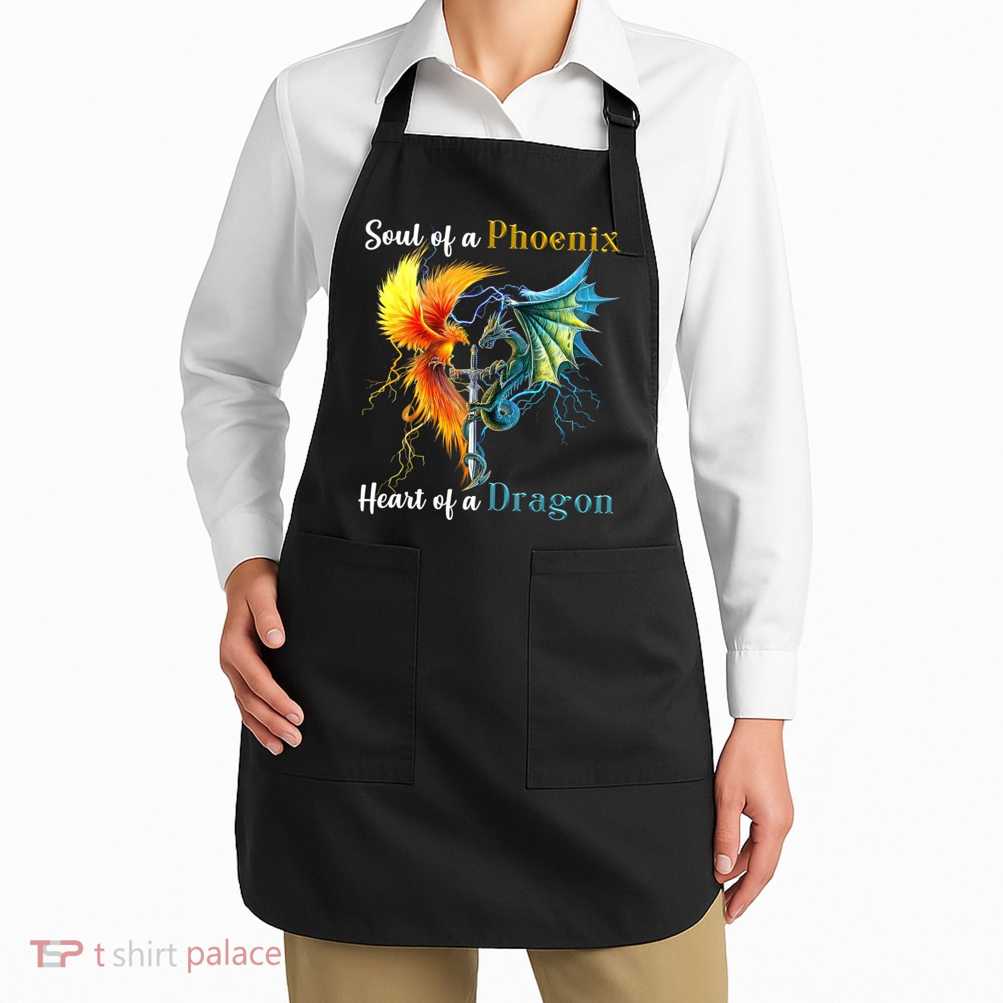 Soul Of A Phoenix Heart Of A Dragon Apron